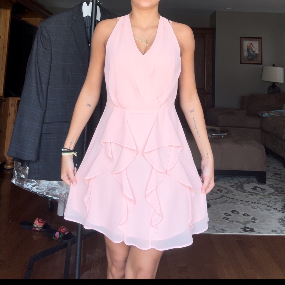 BCBG Generation Pink Ruffled Dress